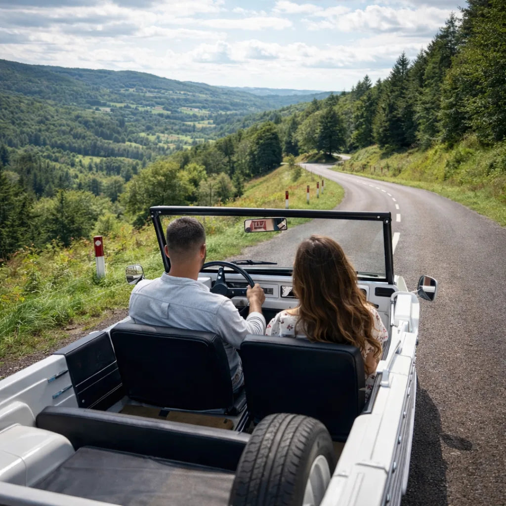 Louer une Citroën Méhari en Bourgogne, sans chauffeur !
